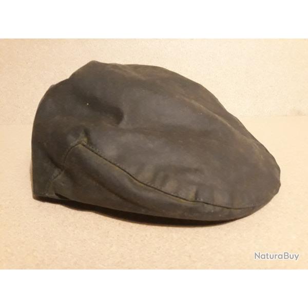 barbour casquette huil� vintage taille 59 couleur kaki chasseur foret peche
