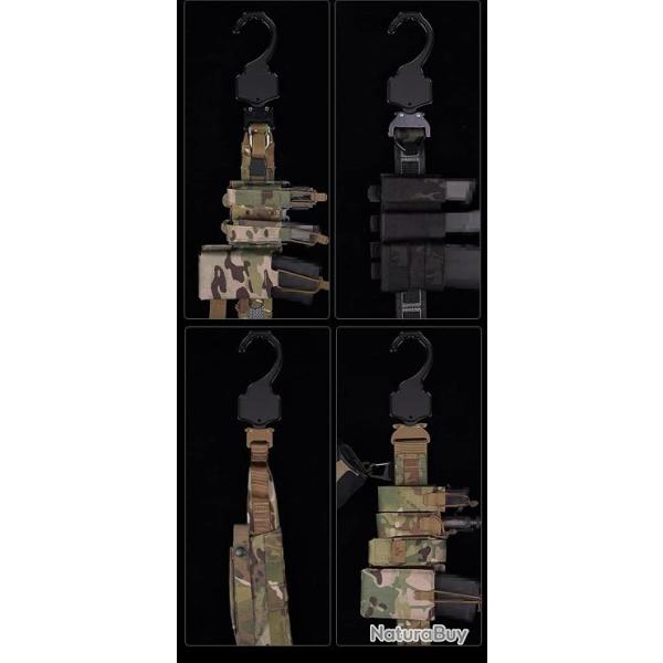 Support Crochet de suspension pour ceinture Tactique avec boucle type "cobra"