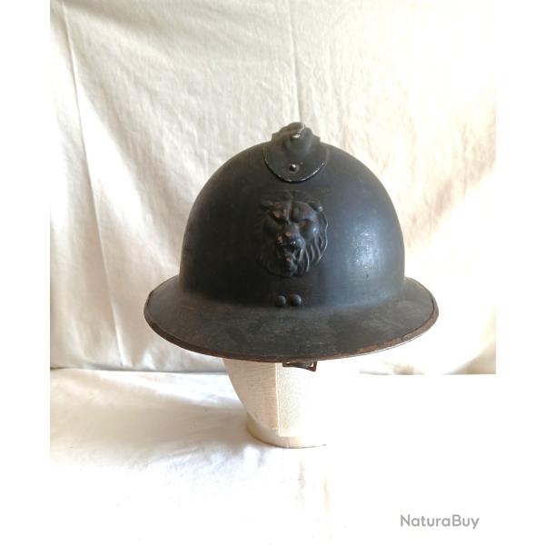 Coiffure WW2 - BE200313.a Casque Adrian ml 1926 Gendarmerie Belge