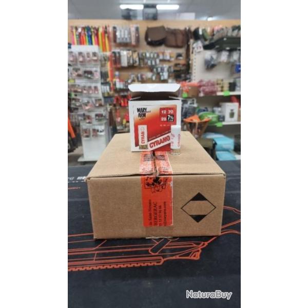 En promo ! Mary Arm Cyrano - 1 carton de 250 cartouches trap - Cal.12 28gr 7 1/2