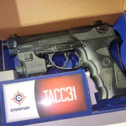 Pistolet Crosman TAC C31 - BB 4.5 mm - CO2 - 4.1 joules + Pointeur Laser
