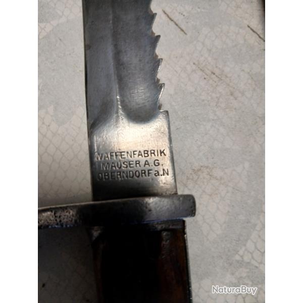 Bayonnette allemade dents de scies ww1