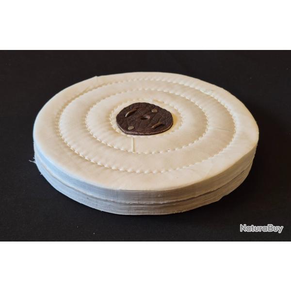 Disque de polissage en coton cousu 200mm 80 plis ( Polir Polissoir Polisseuse )