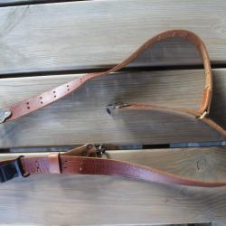Bretelle en cuir pour fusil mitrailleur Browning FN mod&egrave;le D ou DA1