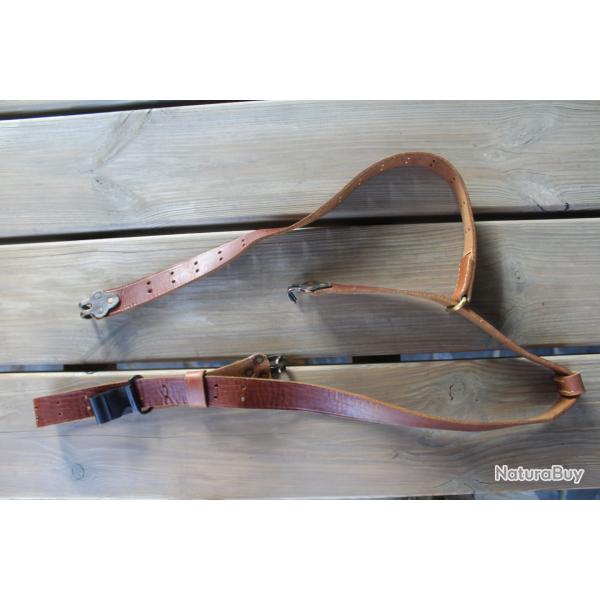 Bretelle en cuir pour fusil mitrailleur Browning FN mod�le D ou DA1