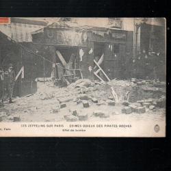 les zeppelins sur paris crimes odieux des pirates boches cpa effet de bombe