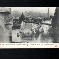 pont que l'on a fait sauter &agrave; la fert&eacute; sous jouarre cpa seine et marne 77