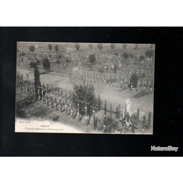 verdun cimeti�re militaire du faubourg pav� cpa