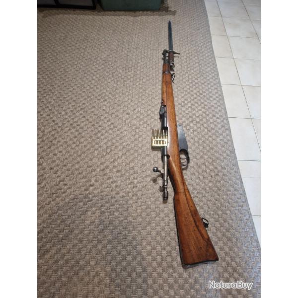 Fusil Carcano mod�le 1891 fabrication beretta gardone reconditionn� en 1947
