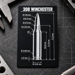 Carte M&eacute;mo 308 Win. - M&eacute;tal grav&eacute; - format CB