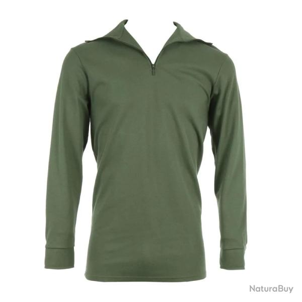 Chemise kaki en coton, col zip, id�ale sur le terrain et en bivouac S