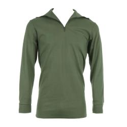 Chemise kaki en coton, col zip, id&eacute;ale sur le terrain et en bivouac L