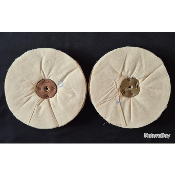 2 Disques de polissage en coton non cousu 150mm ( Polir Polissoir Polisseuse )