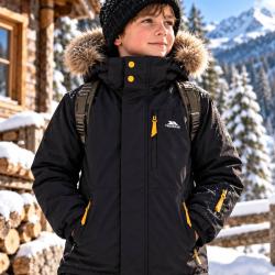 Veste imperm&eacute;able Trespass &laquo; Ultimately &raquo; pour gar&ccedil;ons Noir