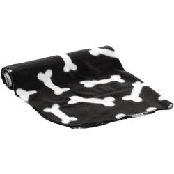 couverture polaire sleepy bones 100 x 70 cm noir