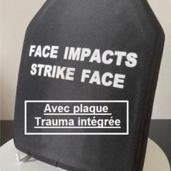 PLAQUE BALISTIQUE AK47+  AVEC TRAUMA INTEGREE - Garantie 10 ans