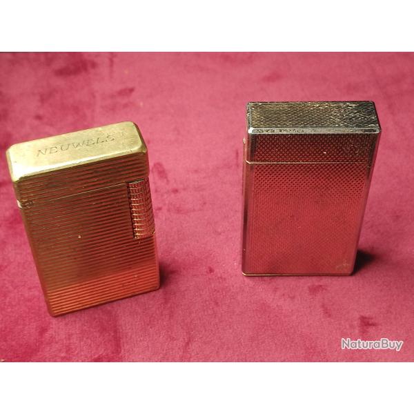 Lot de deux briquets de poche vintage au gaz .  Un  Bugatti et un Za�ma  Ch�teau