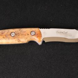 Couteau de chasse finlandais Marttiini TwinCut/WinCut, lame de 130 mm, bouleau de kar&eacute;lie, &eacute;tui cuir