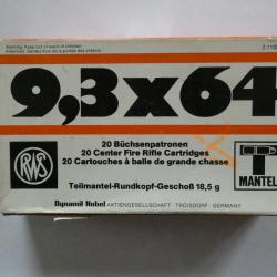 BALLES RWS  9,3 X 64  Port compris