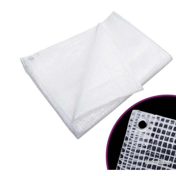 B�che gaze poly�thyl�ne blanc 2x3 m 140 g/m� renforc�e avec oeillets