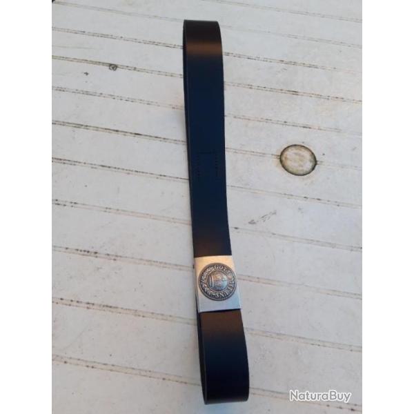 CEINTURON EN CUIR NOIR,45 MM