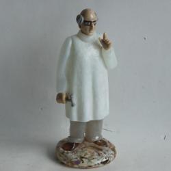 Figurine M&eacute;decin verre Boh&egrave;me Tch&eacute;coslovaquie
