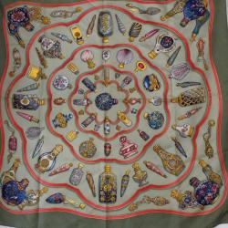 Foulard soie HERMES Flacons a parfum mode accessoires luxe