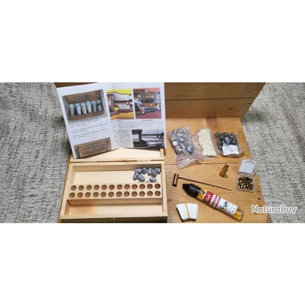 Kit complet cartouche combustible .44 poudre noire