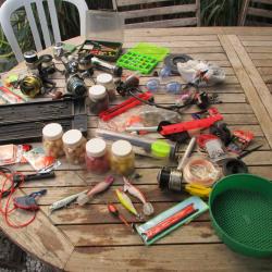lot de materiel de peche a la carpe