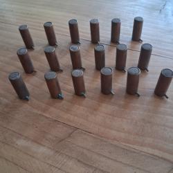 Lot de 18 cartouches &agrave; broche 11mm lefaucheux grenaille