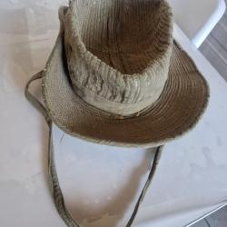 Authentique Chapeau de Brousse Mle 1949 - Arm&eacute;e Fran&ccedil;aise Alg&eacute;rie/Indochine - Taille 58 -