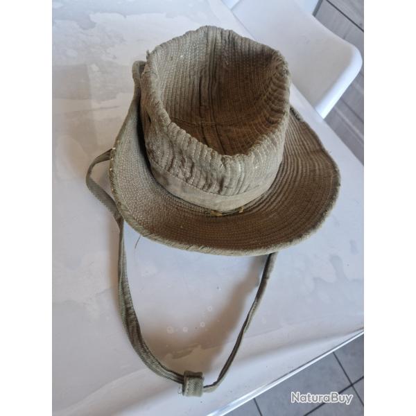 Authentique Chapeau de Brousse Mle 1949 - Arm�e Fran�aise Alg�rie/Indochine - Taille 58 -