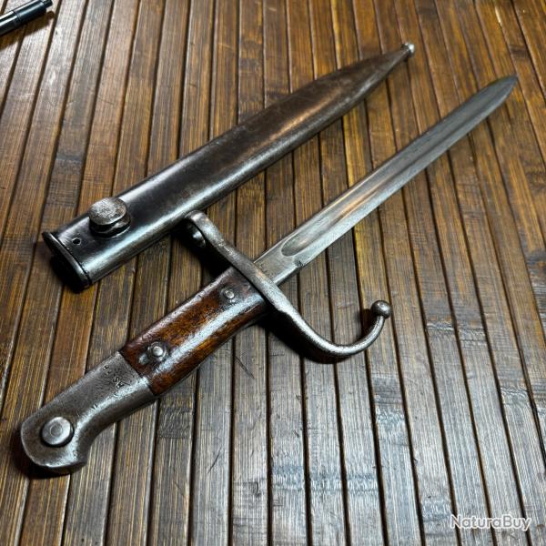Ba�onnette Turque Mauser Mod�le 1903 Raccourcie - Marqu�e ASFA - Reconditionnement d'Arsenal M1935