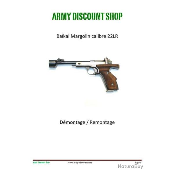 notice d�montage pistolet BAIKAL MARGOLIN (envoi par mail) - VENDU PAR JEPERCUTE (m2889)