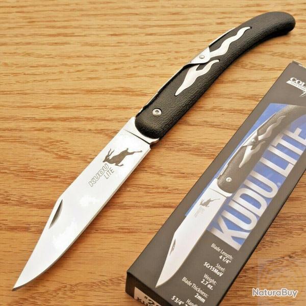 Couteau pliant Cold Steel Kudu Lite : Lame Acier 5Cr15MoV et manche Zytel Slip Joint 20kj