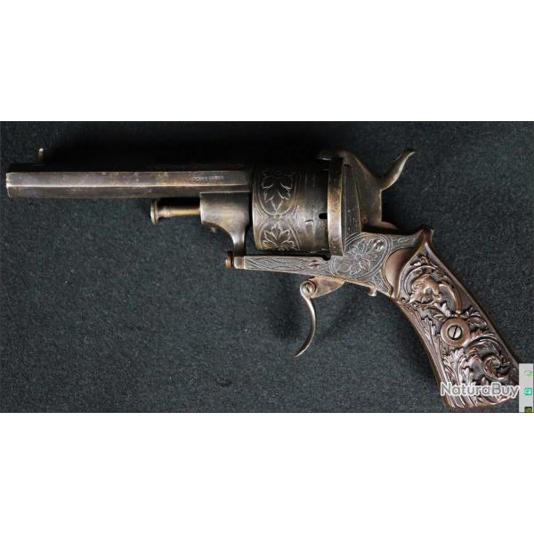 revolver 9mm a broche a decor florale collection napoleon III
