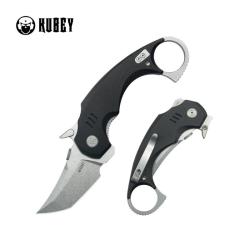 Couteau Kubey Jaw Lame Acier 14C28N Manche G10 Noir Liner Lock KUB439A