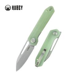 Couteau Kubey Royal Lame Acier 14C28N Manche G10 Jade Liner Lock KUB321R