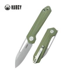 Couteau Kubey Royal Lame Acier 14C28N Manche G10 Vert Liner Lock KUB321S