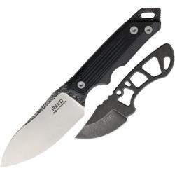 Pack 2 Couteaux Fixes Revo RJ1 Journey Lame Acier 9Cr18MoV Manche G10 Noir Etui Kydex REV011BLK