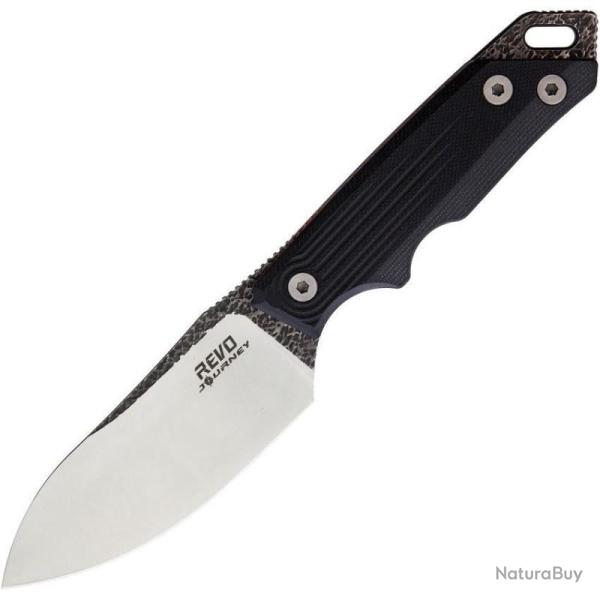 Couteau Revo RJ1 Journey Lame Acier 9Cr18MoV Manche G10 Noir Full Tang Etui Kydex REV009BLK