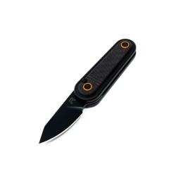 Couteau Revo Spirit Lame Acier 14C28N Manche Aluminium Noir .de Carbone Button Lock REVSPRTBK