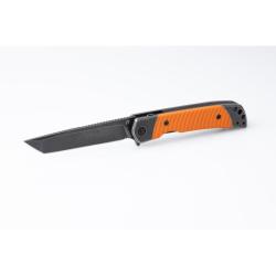Couteau Revo Duo Tanto Lame Acier 9Cr18MoV Manche G10 Orange Framelock Coupe-Ceinture REVDUOTORG