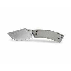 Couteau Revo Canyon Lame Acier 4Cr13MoV Manche FRN Gris Button Lock REVCNYNGRY