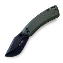 Couteau Revo Canyon Lame Acier 4Cr13MoV Manche FRN Vert Olive Button Lock REVCNYNGRN