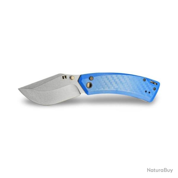 Couteau Revo Canyon Lame Acier 4Cr13MoV Manche FRN Bleu Button Lock REVCNYNBLU