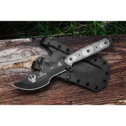 Couteau Fixe TOPS Skullcrushers Xtreme Sidekick Lame Acier 1095HC Manche Micarta Gris USA TPSXS01