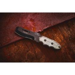 Couteau Fixe TOPS Mini Pry Knife Lame Acier 5160 Manche Micarta Noir Housse Nylon USA TPMPK01