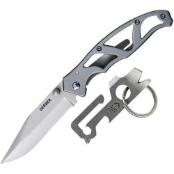 Couteau Pliant Gerber Paraframe + Mullet Manche Acier Inoxydable Sabl&eacute; Framelock G3999