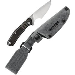 Couteau Fixe Gerber Downwind Caper Lame Acier 7Cr17MoV Manche G10 Noir et Vert Housse G3932